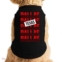 Dallas Texas Typography Doggie Tank thumb 0