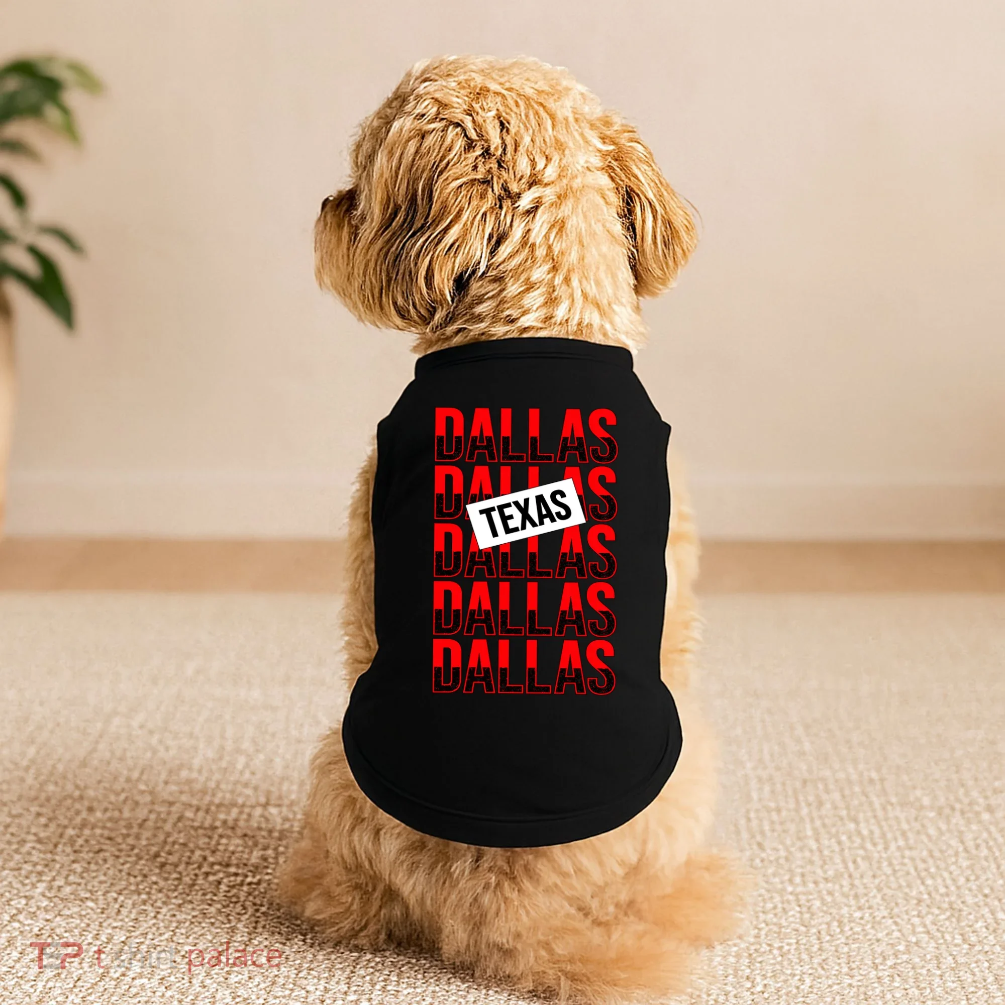 Dallas Texas Typography Doggie Tank