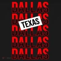 Dallas Texas Typography Doggie Tank thumb 4