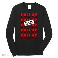 Dallas Texas Typography Long Sleeve Shirt thumb 0
