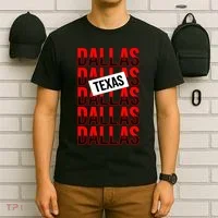 Dallas Texas Typography T-Shirt thumb 6