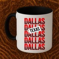 Dallas Texas Typography Coffee Mug thumb 2