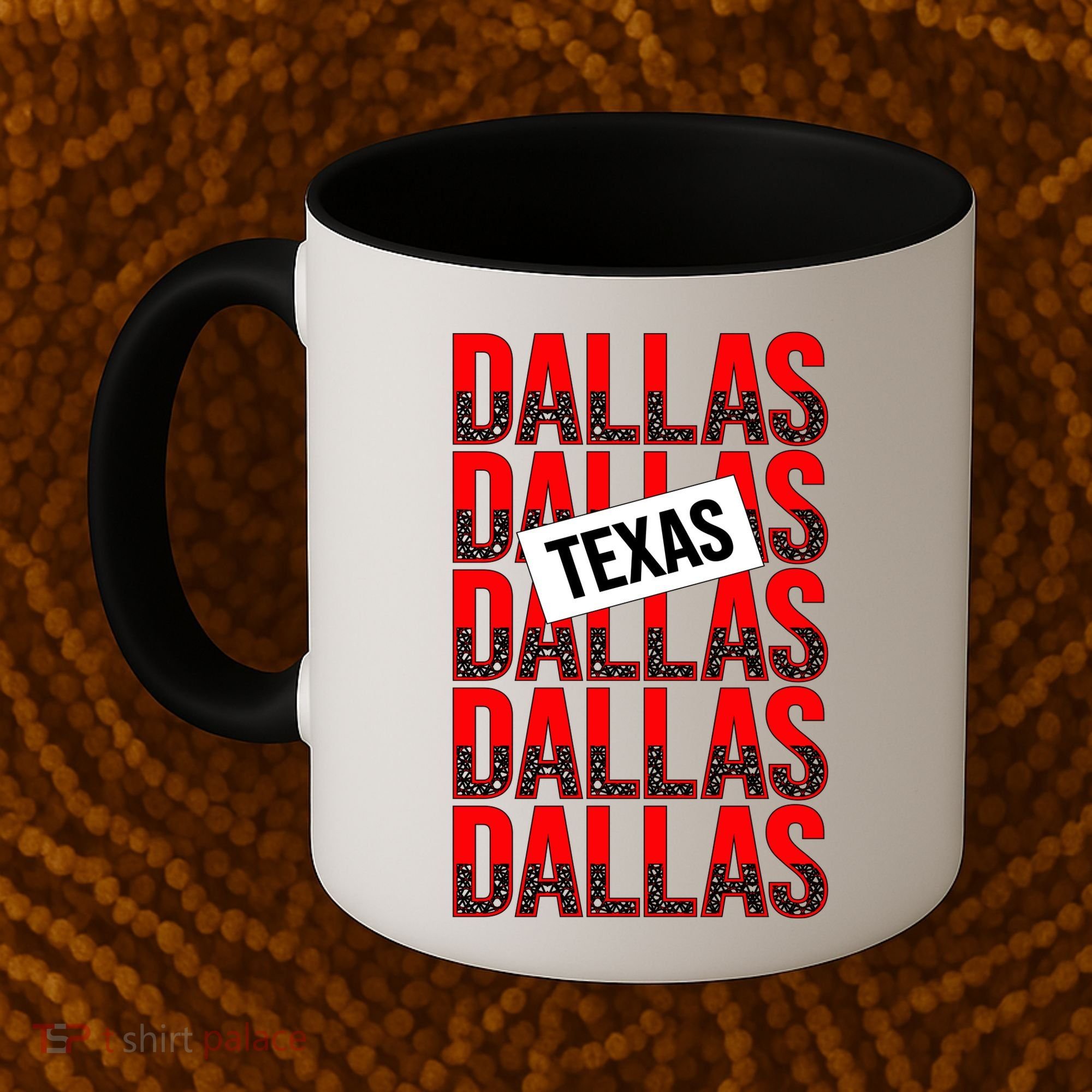 Dallas Texas Typography Coffee Mug