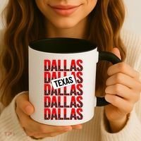 Dallas Texas Typography Coffee Mug thumb 3