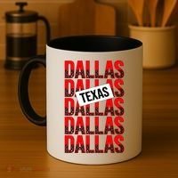 Dallas Texas Typography Coffee Mug thumb 4