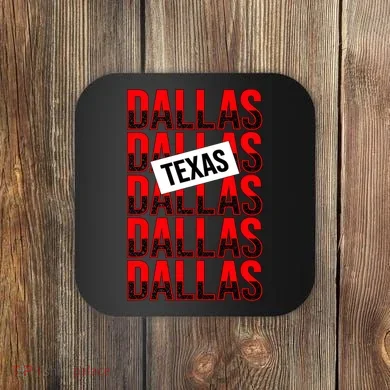 Dallas Texas Typography Coaster