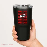 Dallas Texas Typography Tumbler thumb 2