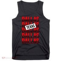 Dallas Texas Typography Tank Top thumb 0