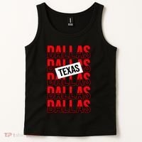 Dallas Texas Typography Tank Top thumb 2