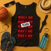 Dallas Texas Typography Tank Top thumb 4