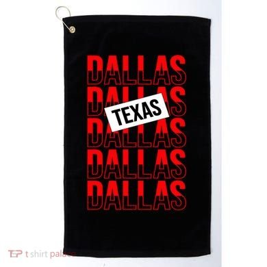 Dallas Texas Typography Golf Towel