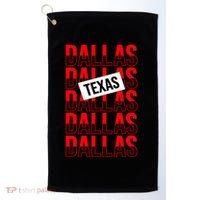 Dallas Texas Typography Golf Towel thumb 0