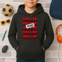 Dallas Texas Typography Kids Hoodie thumb 2