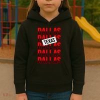 Dallas Texas Typography Kids Hoodie thumb 3
