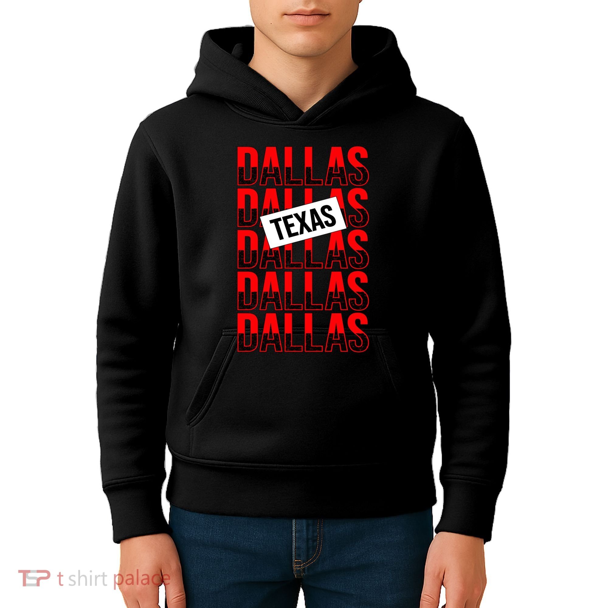Dallas Texas Typography Kids Hoodie