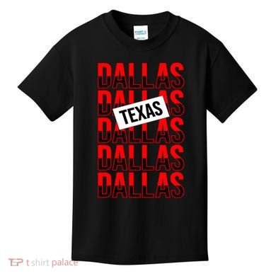 Dallas Texas Typography Kids T-Shirt