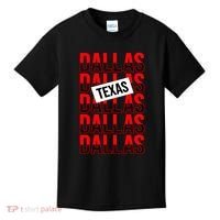 Dallas Texas Typography Kids T-Shirt thumb 0