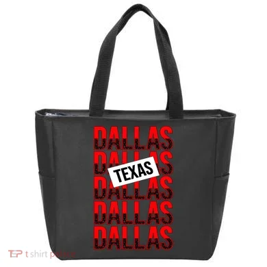 Dallas Texas Typography Tote Bag