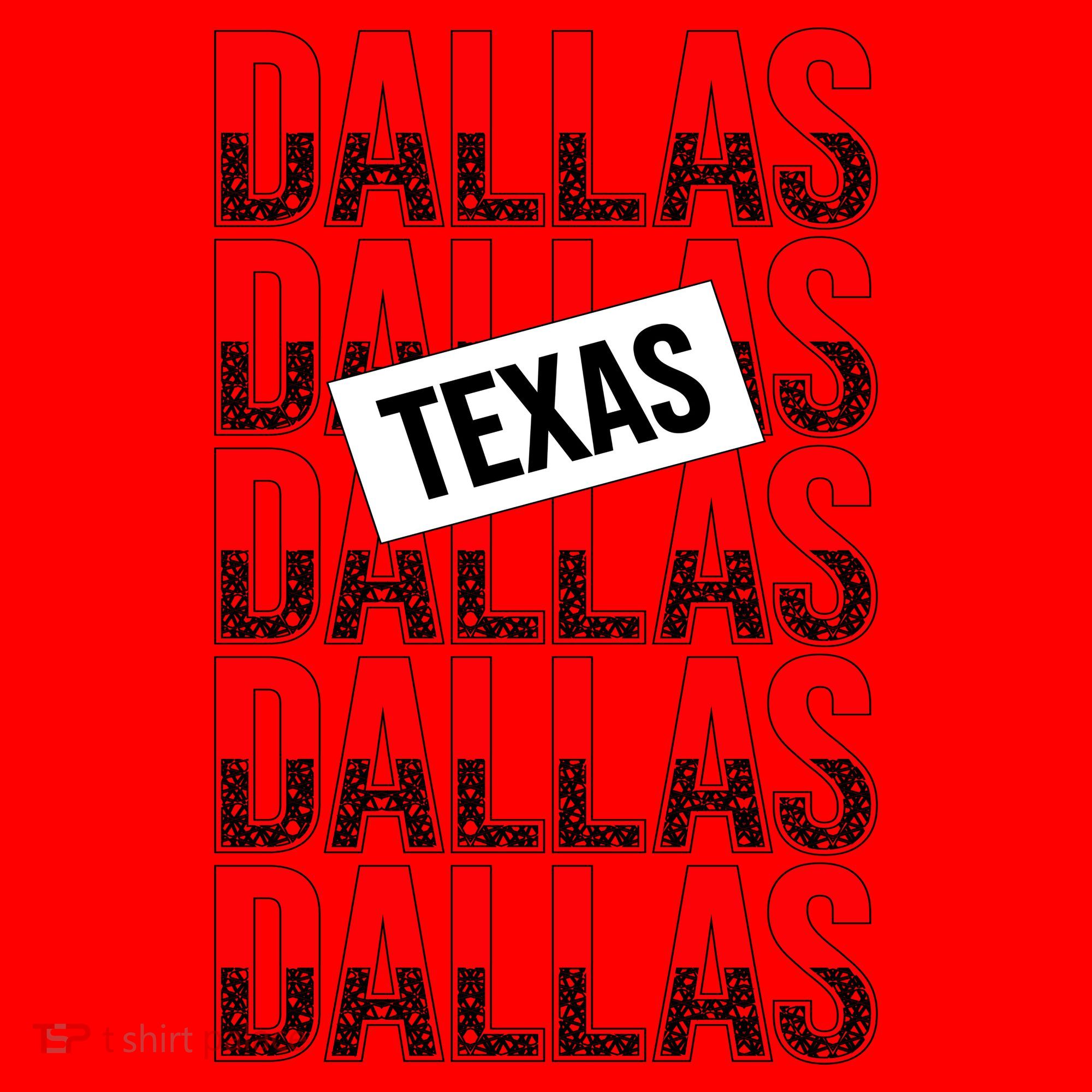 Dallas Texas Typography Santa Hat