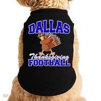 Dallas Thanksgiving Football Funny Dabbing Turkey Doggie Tank thumb 0