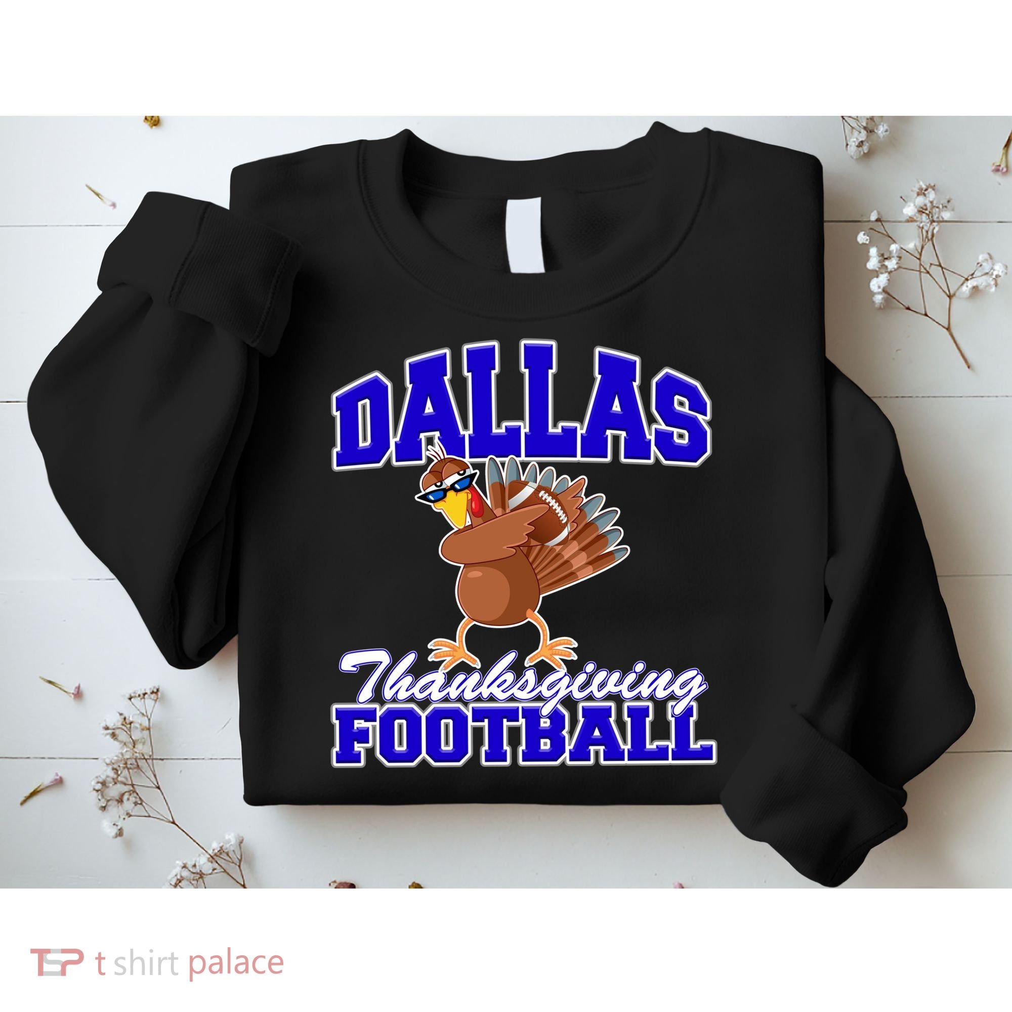 Dallas Thanksgiving Football Funny Dabbing Turkey Sweatshirt