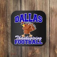 Dallas Thanksgiving Football Funny Dabbing Turkey Coaster thumb 0