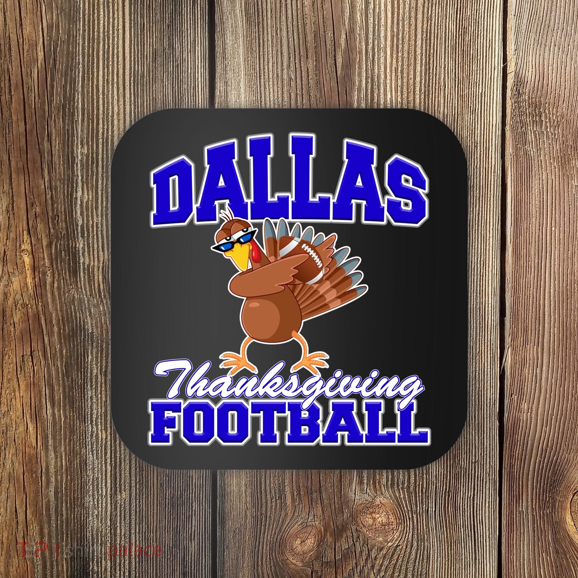 Dallas Thanksgiving Football Funny Dabbing Turkey Coaster