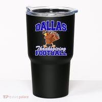 Dallas Thanksgiving Football Funny Dabbing Turkey Tumbler thumb 0