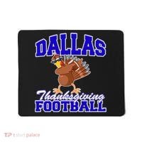 Dallas Thanksgiving Football Funny Dabbing Turkey Mousepad thumb 0