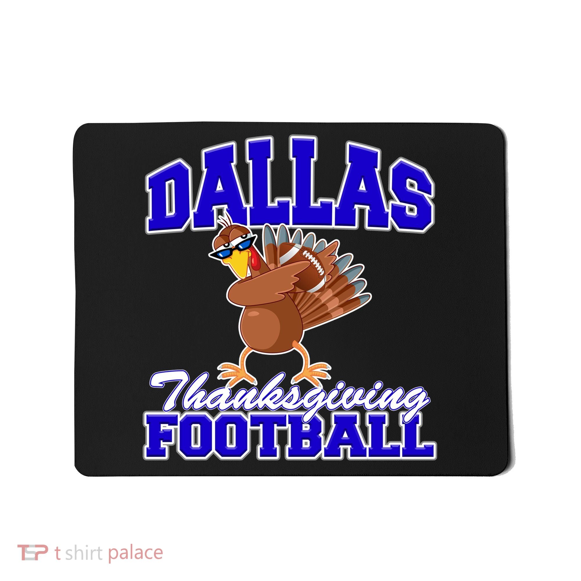 Dallas Thanksgiving Football Funny Dabbing Turkey Mousepad