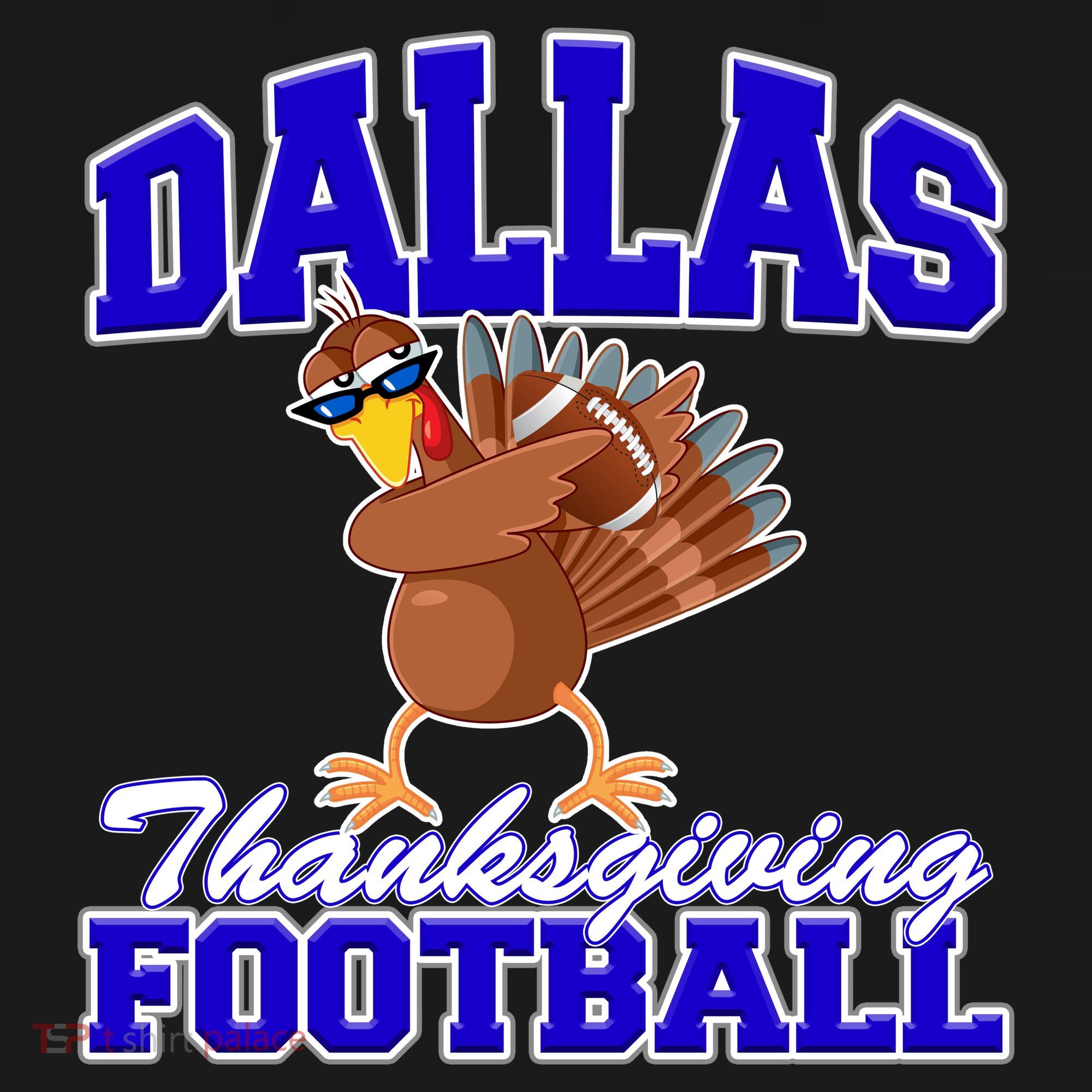 Dallas Thanksgiving Football Funny Dabbing Turkey Women's Tank Top