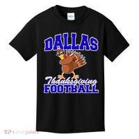 Dallas Thanksgiving Football Funny Dabbing Turkey Kids T-Shirt thumb 0
