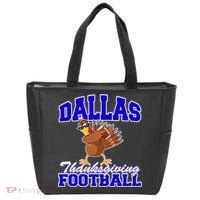 Dallas Thanksgiving Football Funny Dabbing Turkey Tote Bag thumb 0