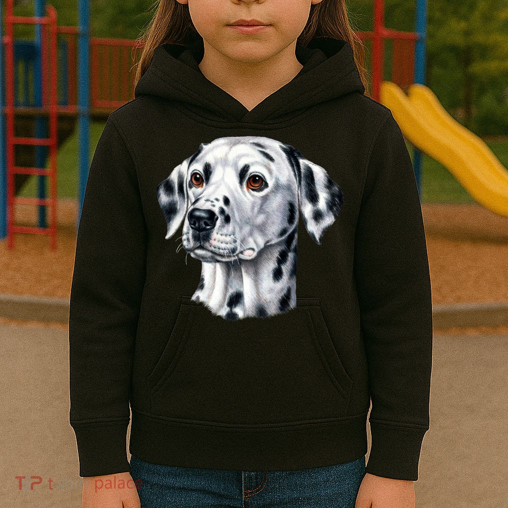Dalmatian Face Kids Hoodie
