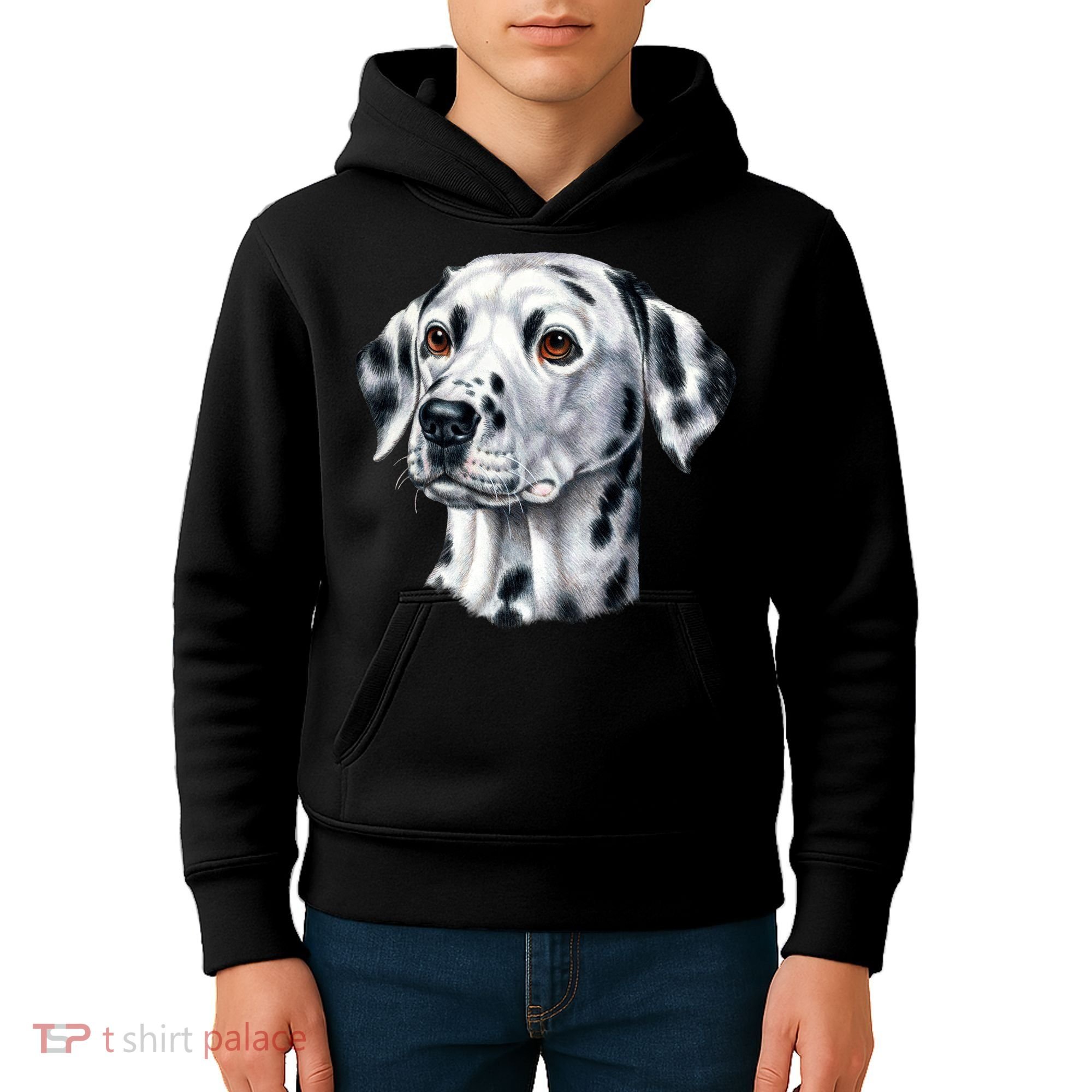 Dalmatian Face Kids Hoodie