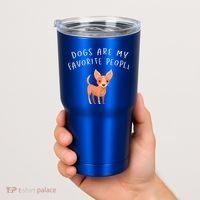 Dogs Are My Favorite People Chihuahua Gift Tumbler thumb 2