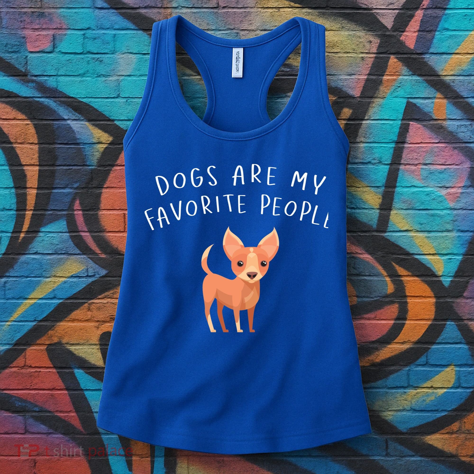 Dogs Are My Favorite People Chihuahua Gift Women's Tank Top