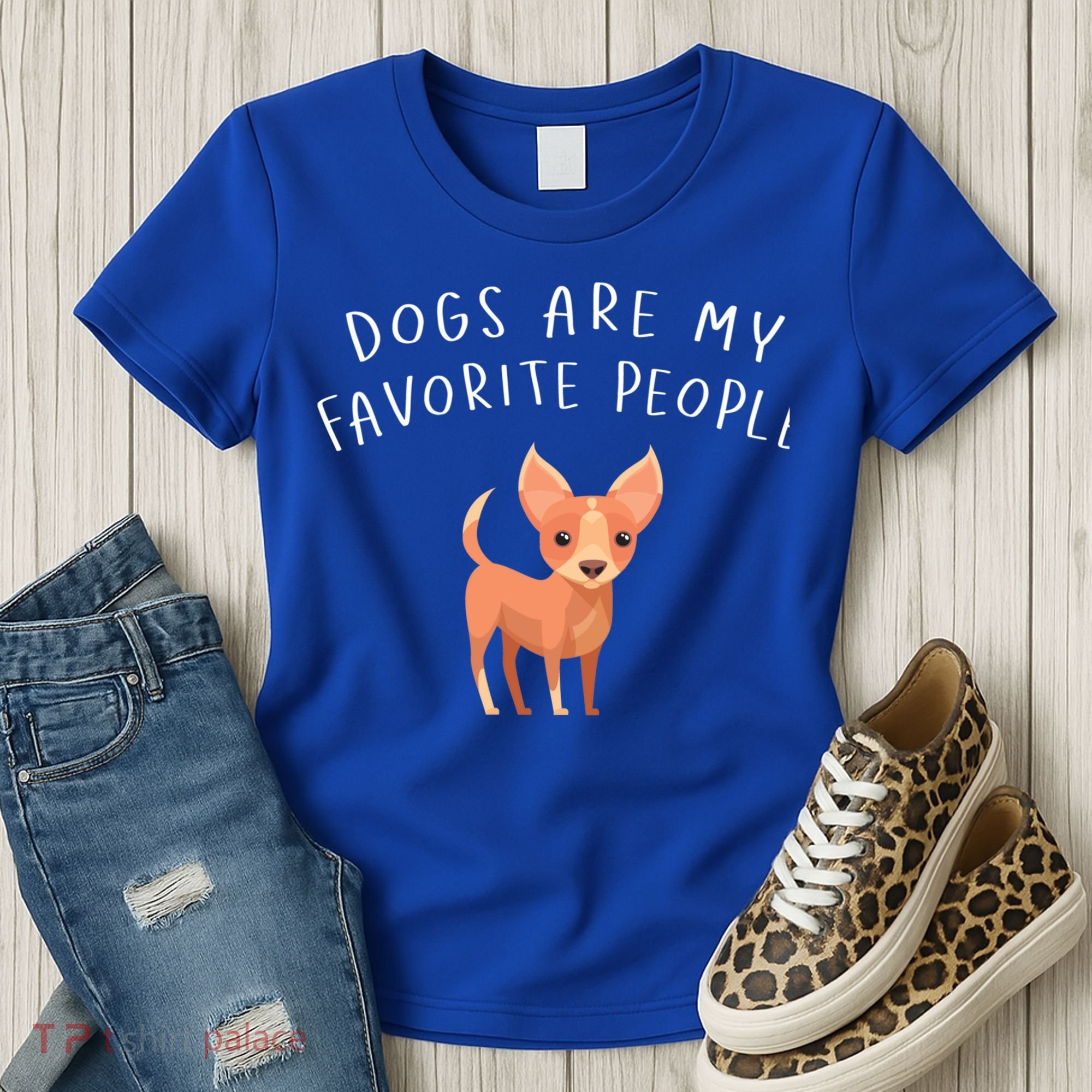 Dogs Are My Favorite People Chihuahua Gift Women's T-Shirt