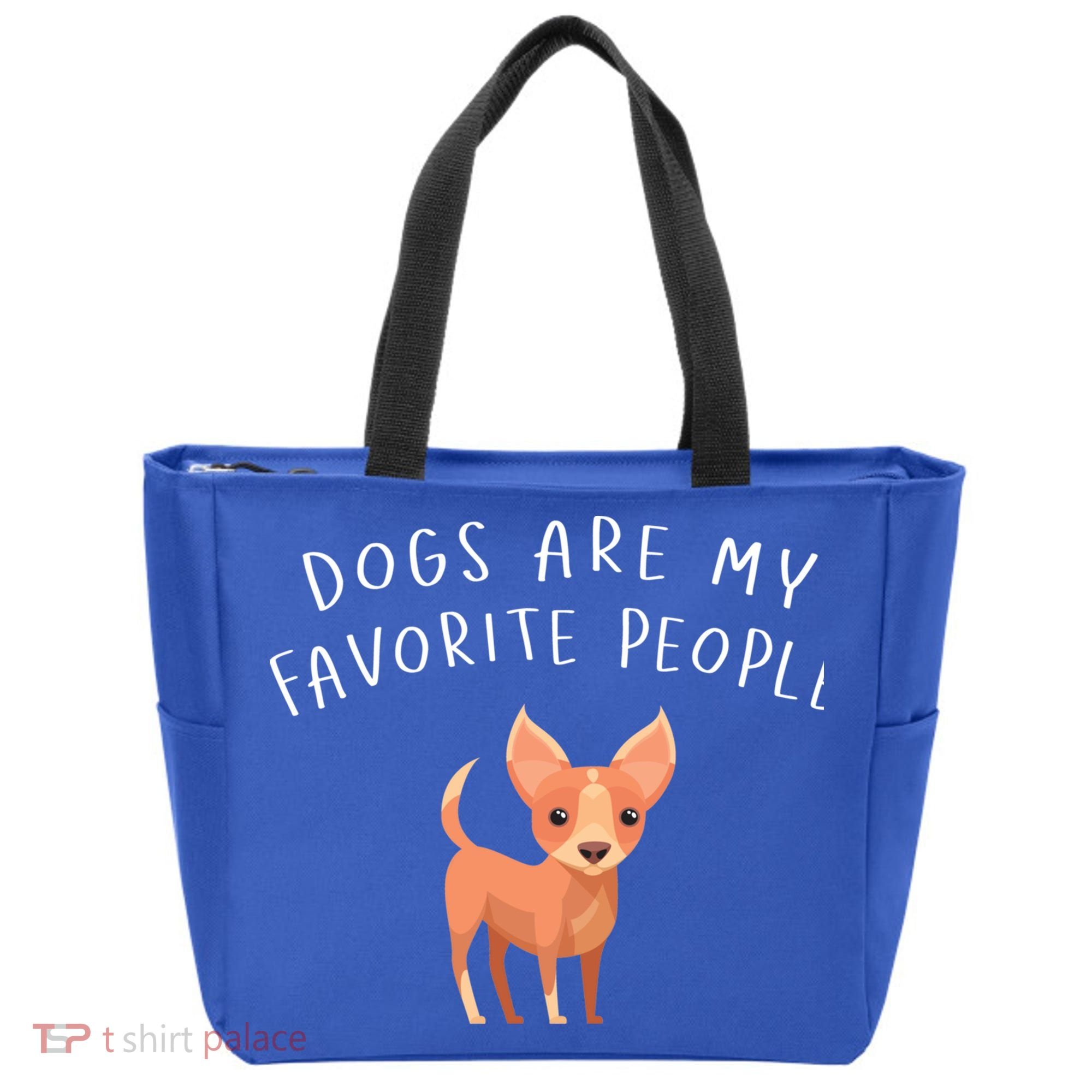 Dogs Are My Favorite People Chihuahua Gift Tote Bag
