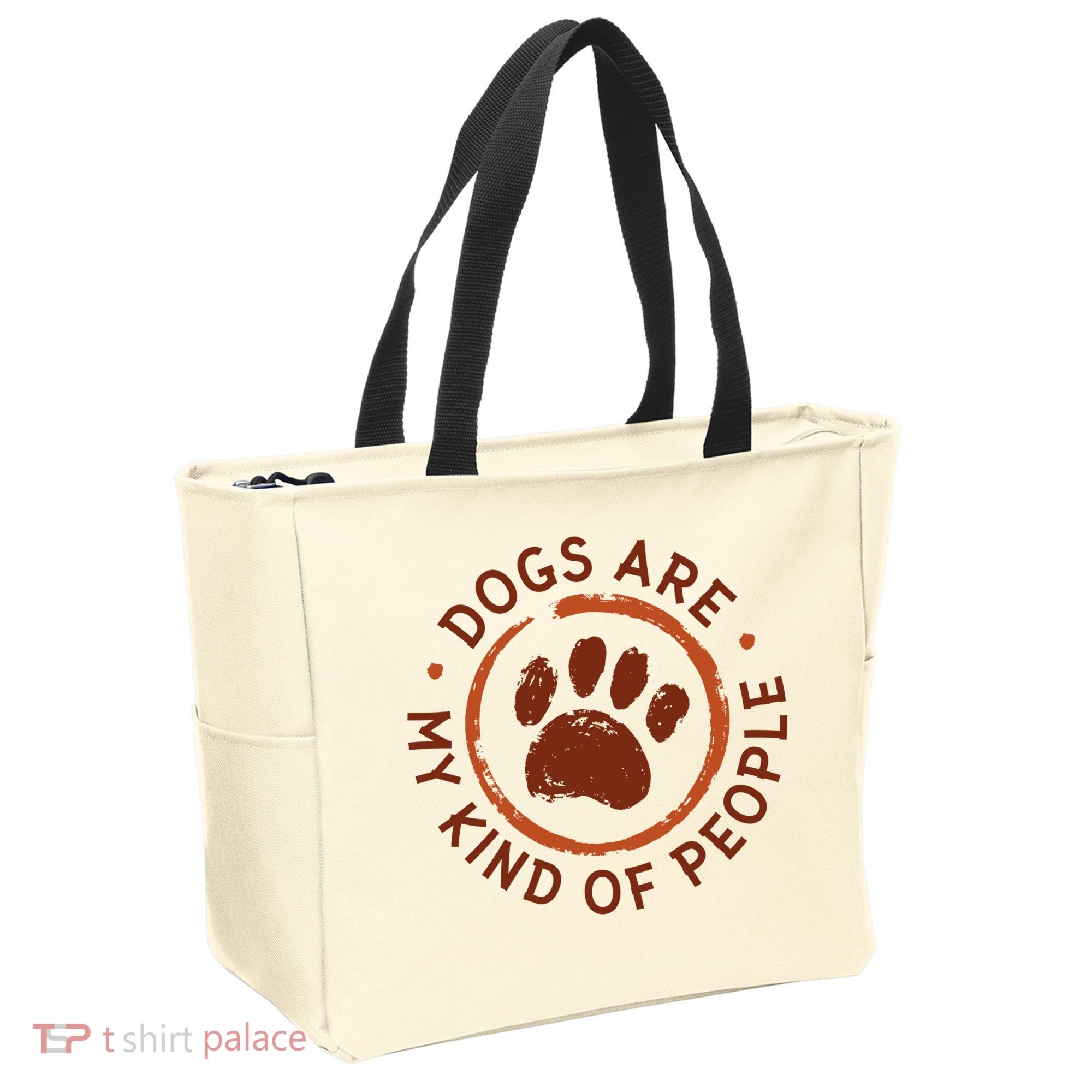 Dogs Are My Kind Of People Paw Tote Bag