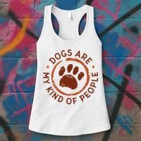 Dogs Are My Kind Of People Paw Women's Tank Top thumb 3