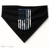 Diabetes Awareness Month American Flag Warrior T1 T2 USA-Made Doggie Bandana thumb 0