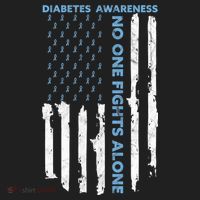 Diabetes Awareness Month American Flag Warrior T1 T2 Beanie thumb 2