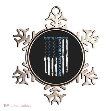 Diabetes Awareness Month American Flag Warrior T1 T2 Ornament