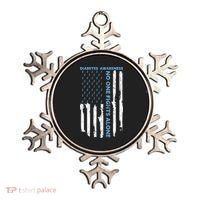 Diabetes Awareness Month American Flag Warrior T1 T2 Ornament thumb 0