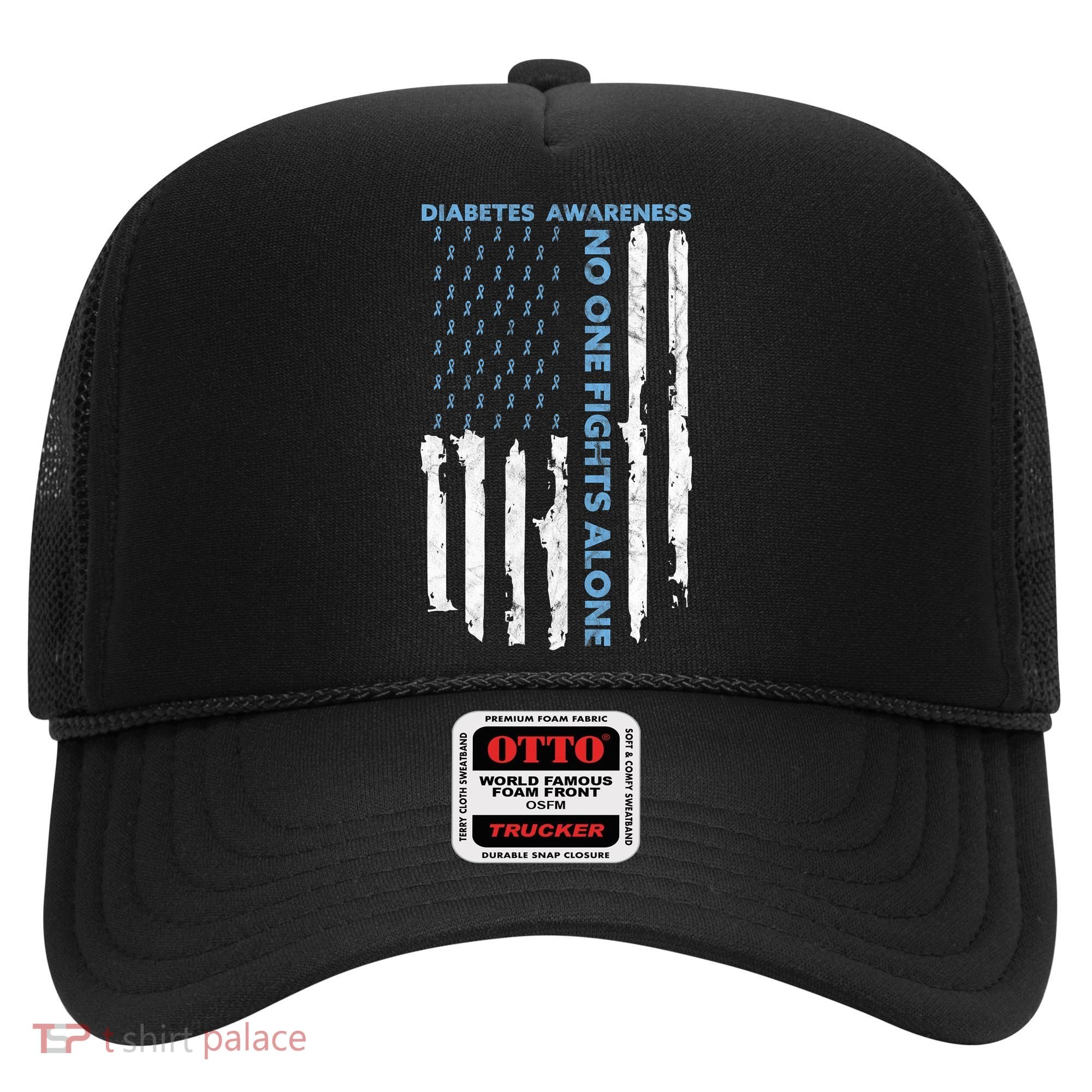Diabetes Awareness Month American Flag Warrior T1 T2 Hat