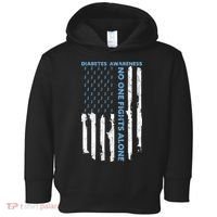 Diabetes Awareness Month American Flag Warrior T1 T2 Toddler Hoodie thumb 0
