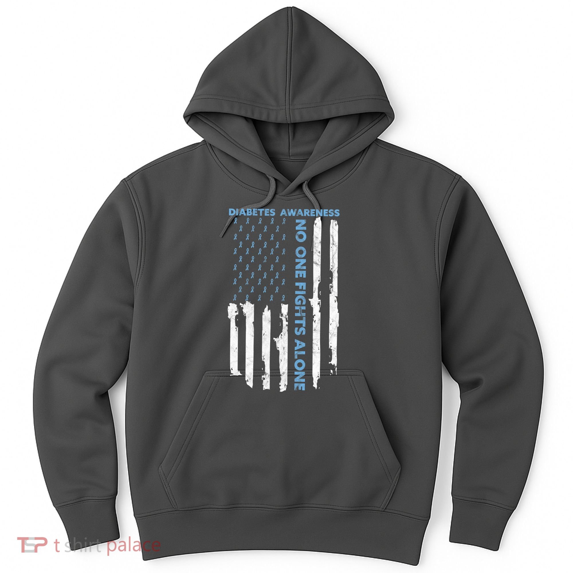 Diabetes Awareness Month American Flag Warrior T1 T2 Hoodie