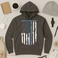 Diabetes Awareness Month American Flag Warrior T1 T2 Hoodie thumb 3