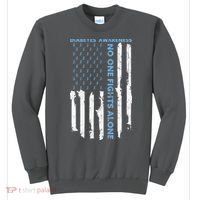 Diabetes Awareness Month American Flag Warrior T1 T2 Sweatshirt thumb 0